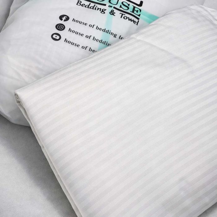 White Satin Bedsheet for Double Bed