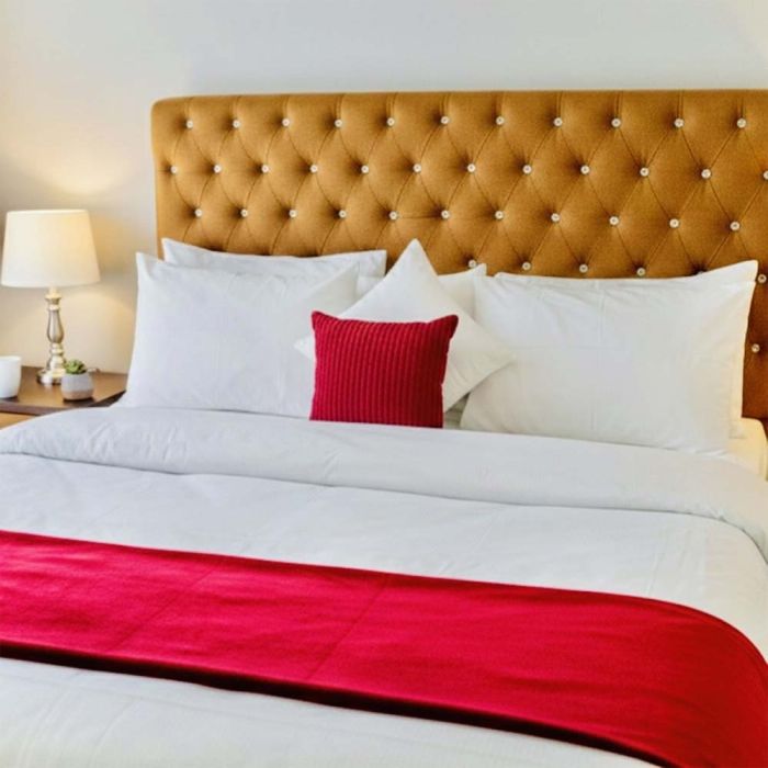 Premium white bed set 6 pieces